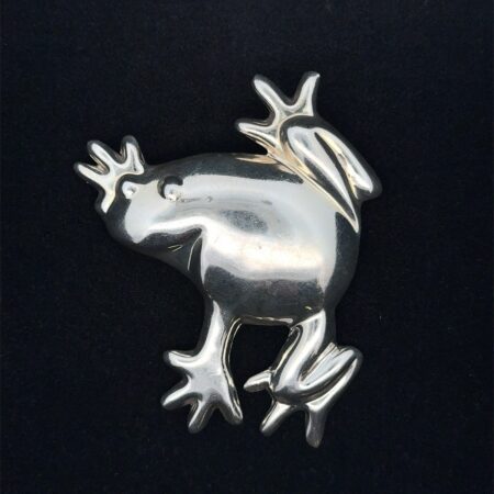 Taxco .925 Sterling Silver TS-08 Frog Pin, 22.6g