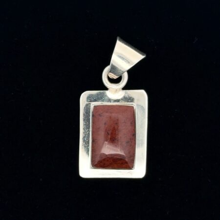 Taxco .925 Sterling Silver TO-152 Red Jasper Pendant, 6.9g