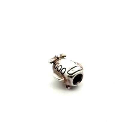 Pandora “ALE” .925 Sterling Silver Jet Charm, 4.7g