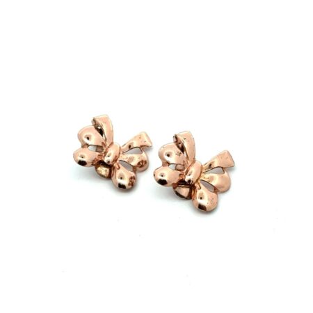 Monet .925 Sterling Silver Gold Plated Clip-On Bow Earrings, 6.4g