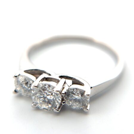 Magic Glo 14k White Gold & Platinum 0.45 TCW Diamond Engagement Ring Size: 6