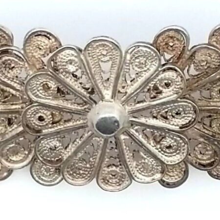 Antique Silver Floral Filigree Pin/Brooch 8.6 Grams