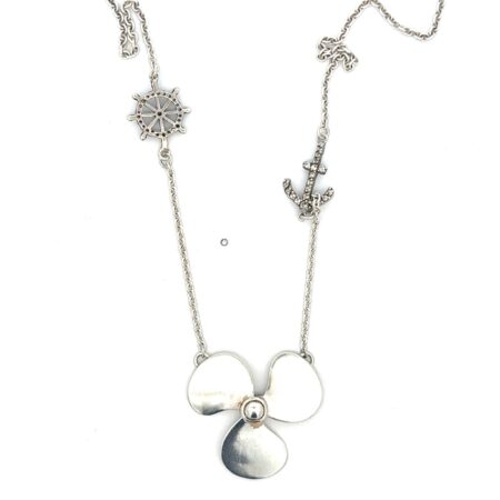 22” .925 Sterling Silver Nautical Theme Necklace, 10.3g