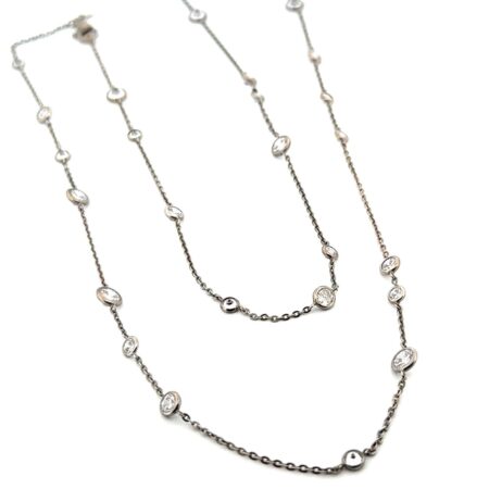 32” Silpada #N2152 Scattered Stars CZ 925 Sterling Silver Necklace 10.7g