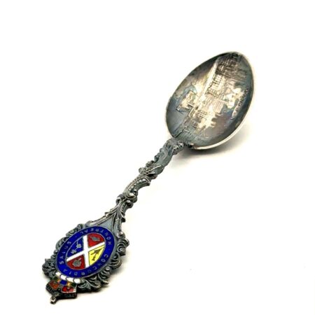 .925 Sterling Silver 1901 Enamel Montreal Souvenir Spoon, 14.3g
