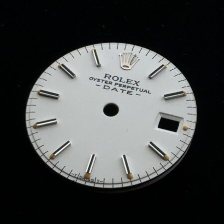Genuine 20mm Vintage Rolex Oyster Perpetual Date Matte White Dial Tritium Lume