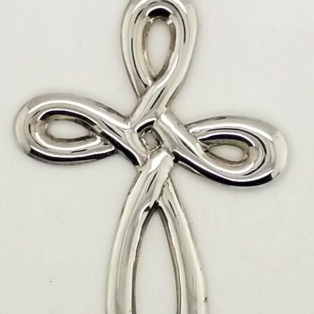 Vintage 925 Sterling Silver Celtic Knot Cross Pendant 5.4 Grams