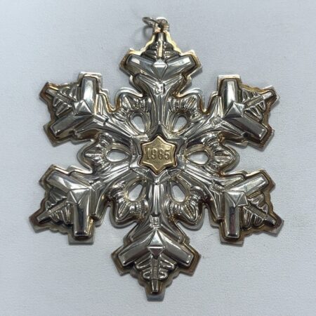 Vintage 1985 Gorham Sterling Silver Snowflake Christmas Ornament 21.8 Grams