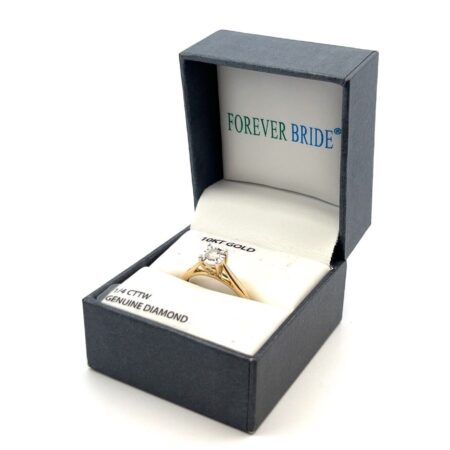 Forever Bride 10kt Yellow Gold & Genuine Diamond 1/4 CTTW Ring Size: 7 - 2.3g