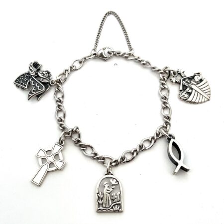 Authentic James Avery Charm Bracelet - (5 Charms) - 6.75” - 925 Sterling Silver