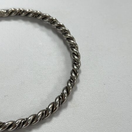 8 Inch 4.8 mm Sterling Silver Twisted Rope Bangle Bracelet 23.6 Grams