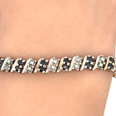 7.5” .925 Sterling Silver Gold Vermeil Tennis Bracelet Gold Vermeil Ross Simon