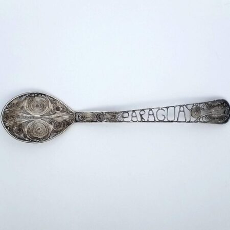 Sterling Silver Filigree Paraguay 5" Spoon 9.2 Grams