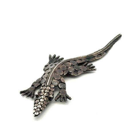 Vintage .925 Sterling Silver Dot Gecko Brooch/Pin, 6.5g