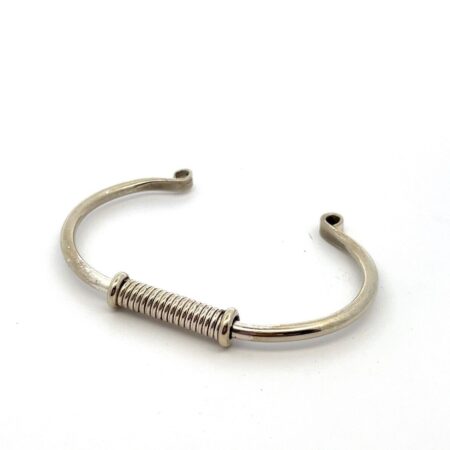 Mexico 925 Sterling Sliver Spring Coil 7” Cuff Bracelet 15.8g