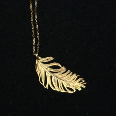 18” 14k Leaf Charm Necklace, 2.10g, Qty. 6