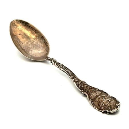 Vintage 925 Sterling Silver Souvenir Spoon Clay Statue New Orleans, 5.5”, 19.3g