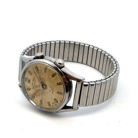 Vintage 34mm Favre Leuba Geneve Sea Bird Alarm Swiss Made Waterproof Anti-Mag.