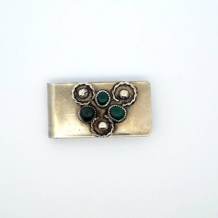 .925 Sterling Silver Turquoise Money Clip Southwestern 23.0 Grams