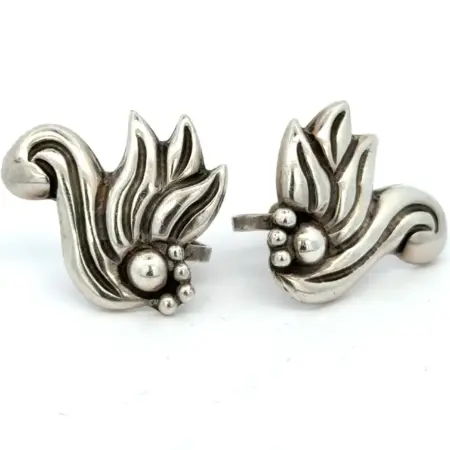 Mexican .925 Sterling Silver Screw Back Earrings, 10.9g