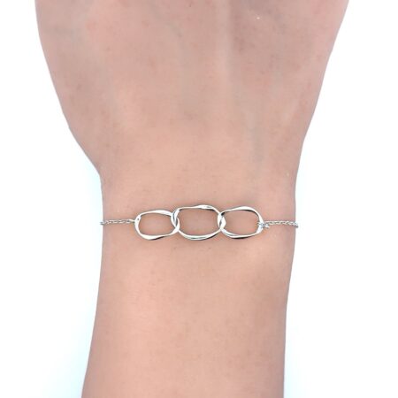 Ania Haie .925 Sterling Silver Waves Bracelet, 6”-7” Adjustable Bracelet, 1.3g