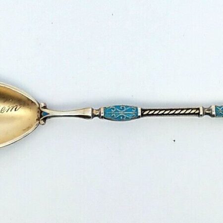 925 Sterling Silver Cloisonne Enamel Spoon, Trondhjem 9.2 Grams