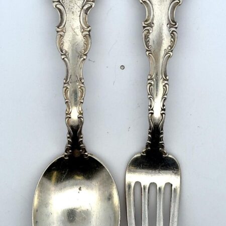 Gorham Sterling Silver Baby Spoon & Fork Set 4 1/4 Inches - 46.5g