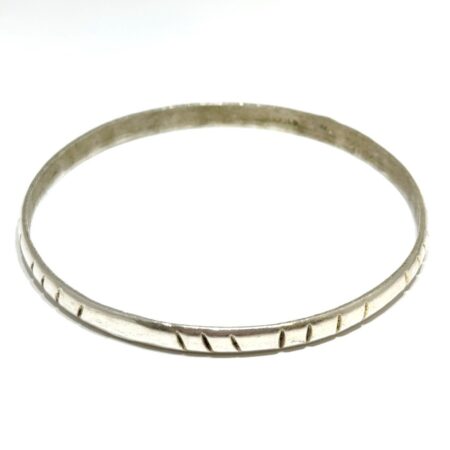 8” x 5.5mm Mexico 925 Sterling Silver Bangle Bracelet 13g