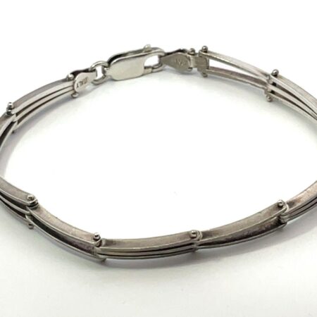 Vintage 925 Sterling Silver 7.5” Bracelet Signed Italy - 10.0 Grams