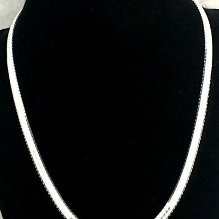 Milor 925 Sterling Silver 4.65 MM Wide Flat Snake 18" Chain Necklace 28.2 Grams