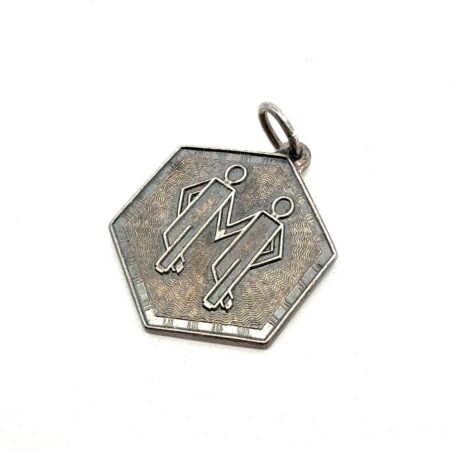 Vintage David Andersen 925 Sterling Silver Gemini Zodiac Pendant, Norway, 3.8g