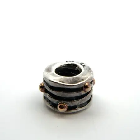 Pandora ALE S925 790167 Wavy Ripple 14k Gold & Sterling Silver Charm 3.7g