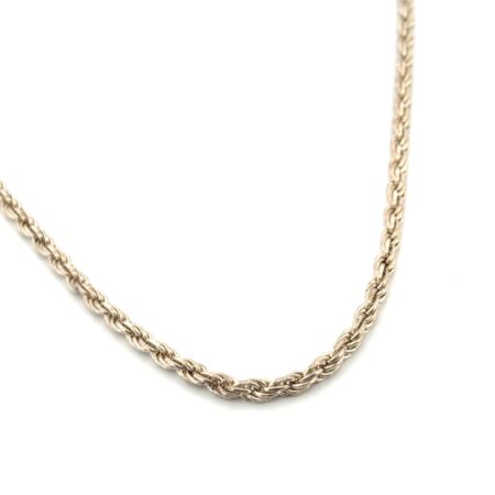 16” x 3.5mm Solid 925 Sterling Silver Twisted Rope Chain Necklace 19.1g