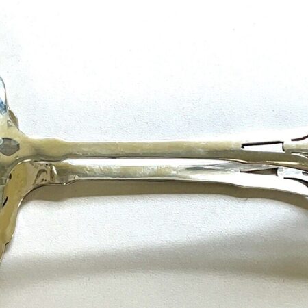 Gorham Sterling 5.5" H247 925 Sterling Silver Pierced Floral Serving Tongs 60g