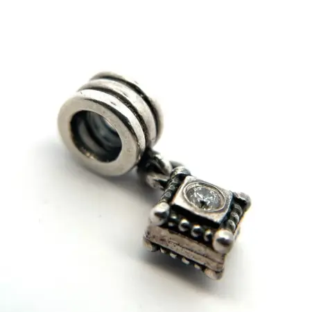 Pandora ALE S925 79254CZ Sterling Silver Cushion CZ Dangle Charm 3.0g