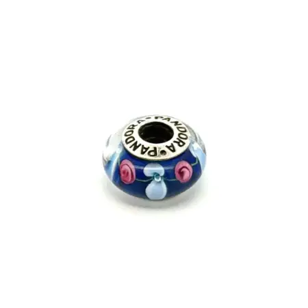 Pandora .925 Sterling Silver Floral Flower Charm Bead, “ALE”, 3.3g