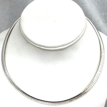 Vior Italy - 16" x 6mm Wide - 925 Sterling Silver Omega Link Necklace - 26.0g