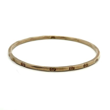 8” x 2.6mm Mexican Bangle Bracelet, 11.9g