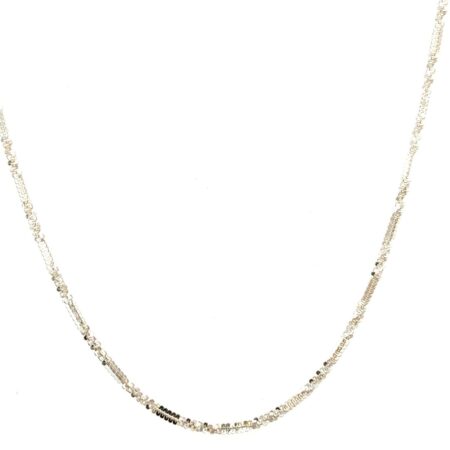 24” .925 Sterling Silver Diamond Cut Textured Rope Necklace, 4.4g