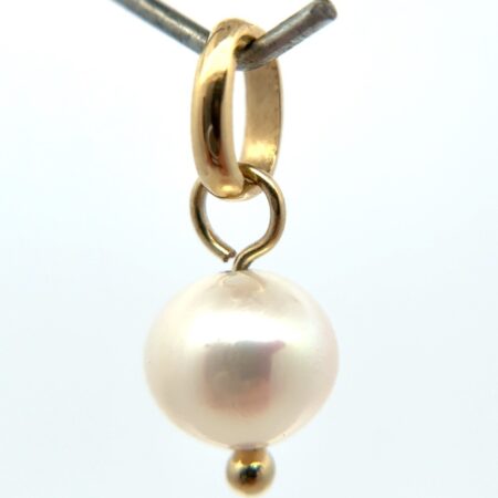 Roma Designer Jewelry Freshwater Pearl Pendant Gold 925 Sterling Silver Charm