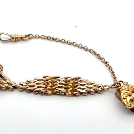 Vintage 14K Gold Filled Vest Pocket Clip Watch Fob Chain 14.8 Grams