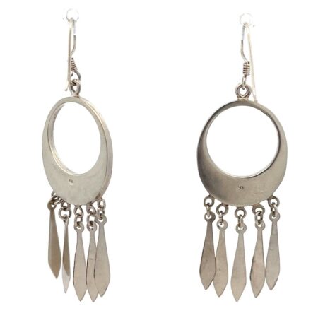 .925 Sterling Silver Drop Dangle Earrings 9.6g