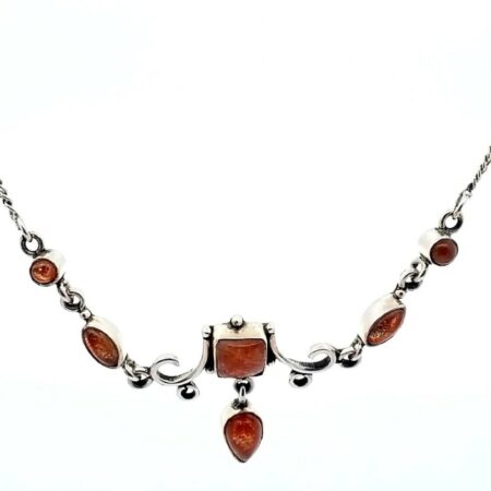 925 Sterling Silver Vintage Drop 18" Necklace 10.0 Grams