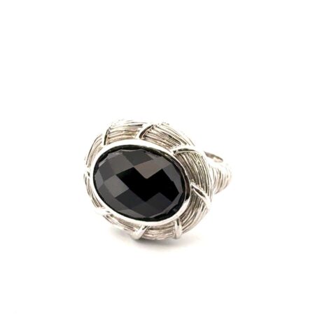 Size: 7 Ariva Thailand 925 Sterling Silver Black Onyx Ring 16.1g