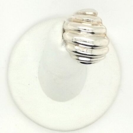 925 Sterling Silver Vintage Ribbed Wide Ring 9.8 Grams Size 6