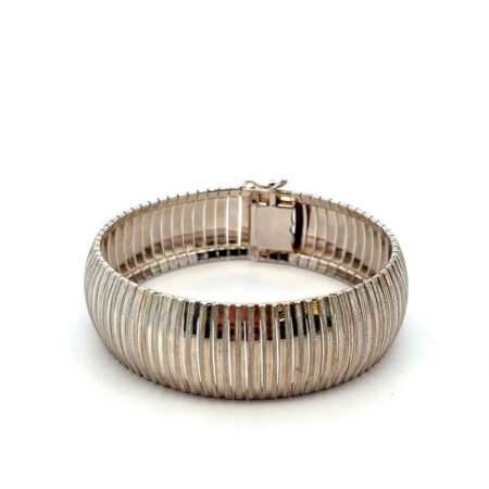 7.25” x 19mm IBB Italy 925 Sterling Silver Panel Link Bracelet 27.8g