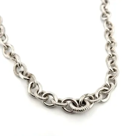 20” Judith Ripka 925 Sterling Silver Heavy Rolo Link Chain Necklace 105.6g