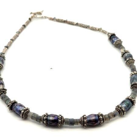 16” .925 Sterling Silver Natural Bornite Necklace, 38.5g