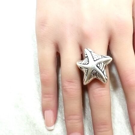 Vintage 925 Sterling Silver Starfish Ring 5.3 Grams Size-8