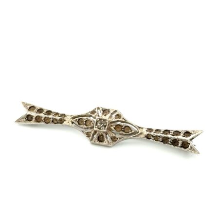 Edwardian 925 Sterling Silver & Paste Brooch/Pin 5.4g